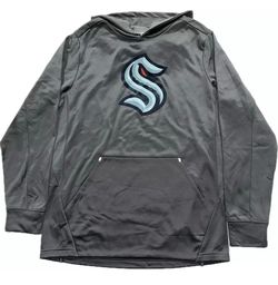 Seattle Kraken Fanatics Authentic Pro Gray Hoodie Sweatshirt Mens Medium XL 2XL New