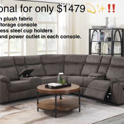 RECLINER SECTIONAL ✨💫‼️