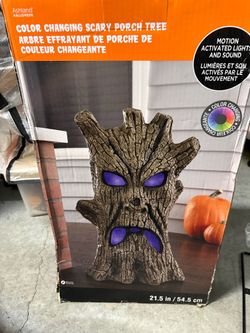 NEW Ashland Halloween Color Changing Spooky Porch Tree