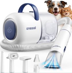 oneisall Dog Grooming Vacuum Kit, 15000Pa, 6 Grooming Tools