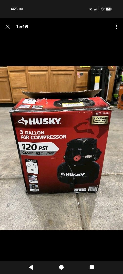 Huskey 3 Gallon Air Compressor Brand New