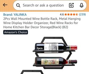 **MOVING OUT. MUST GO BY 10/1** single wine rack holder (holds two bottles)
