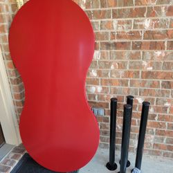 Desk Peanut Shaped Table. About 5 Ft Tall X 2 Ft W