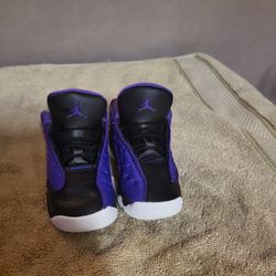 Toddler's Jordan 13 Retro Purple Venom/Black-White