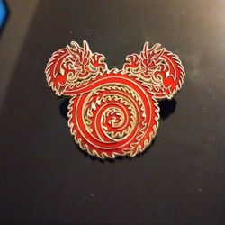 Mickey Mouse Dragon Icon Pin