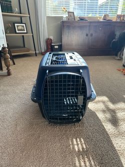 Petmate Two-Door Top-Load Pet Kennel in blue