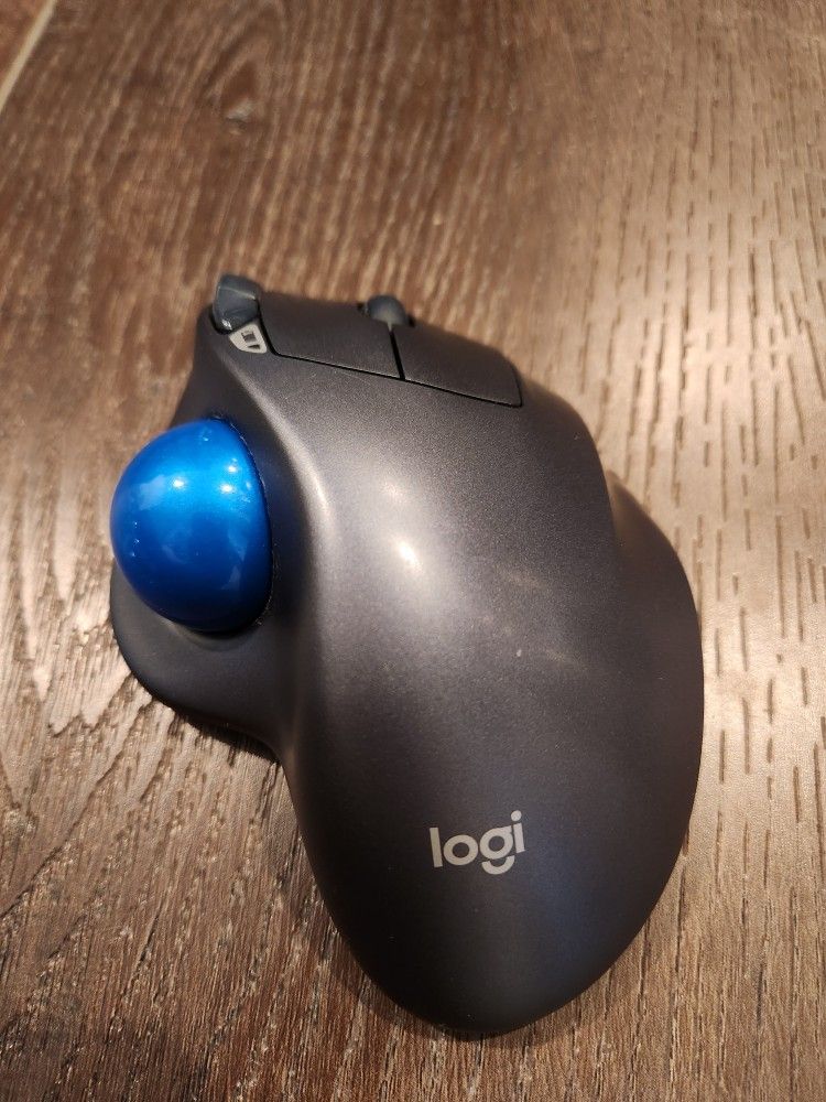 Logitech M570 Wireless Trackball Ergo Mouse Blue Ball Windows Unifying Dongle
