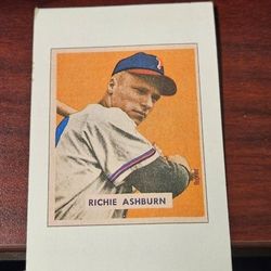 1949 Richie Ashburn Rookie Baseball Card