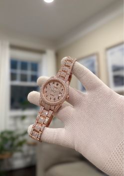 IcedOut lab Moissanite Watch with Box