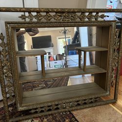 vintage mid-century modern shadow box mirror