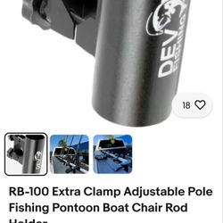 Fishing pole clamp adjustable