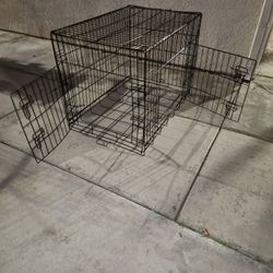 Dog Crate Foldable 2 DoorsM size 27" H X 24"WXD36"