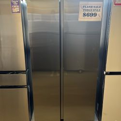 36 in. 28 cu. ft. Standard Depth Smart Side by Side Refrigerator in Fingerprint-Resistant Stainless Steel