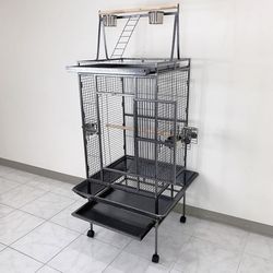 (New) $155 Large Bird Cage 68” Tall with Rolling Stand for Parakeets, Parrot, Cockatiel, Chinchilla, Cockatoo