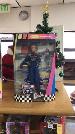 50th Anniversary NASCAR Barbie Doll 1998 (unopened) - Mattel