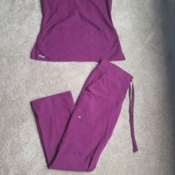 GREY'S ANATOMY BURGUNDY SCRUBS 