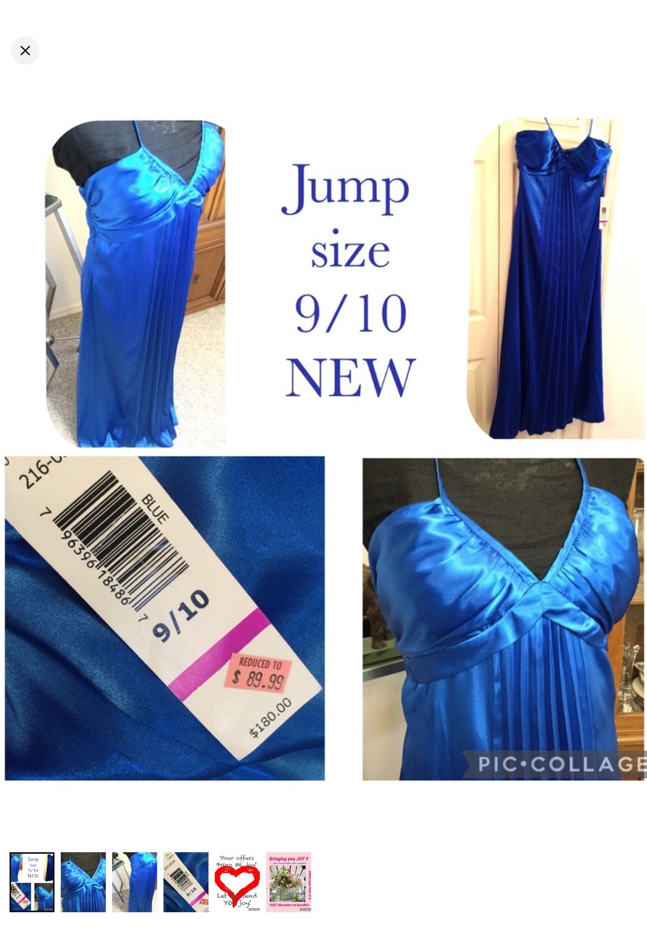 Prom / formal gown - size 9/10 Royal Blue NWT