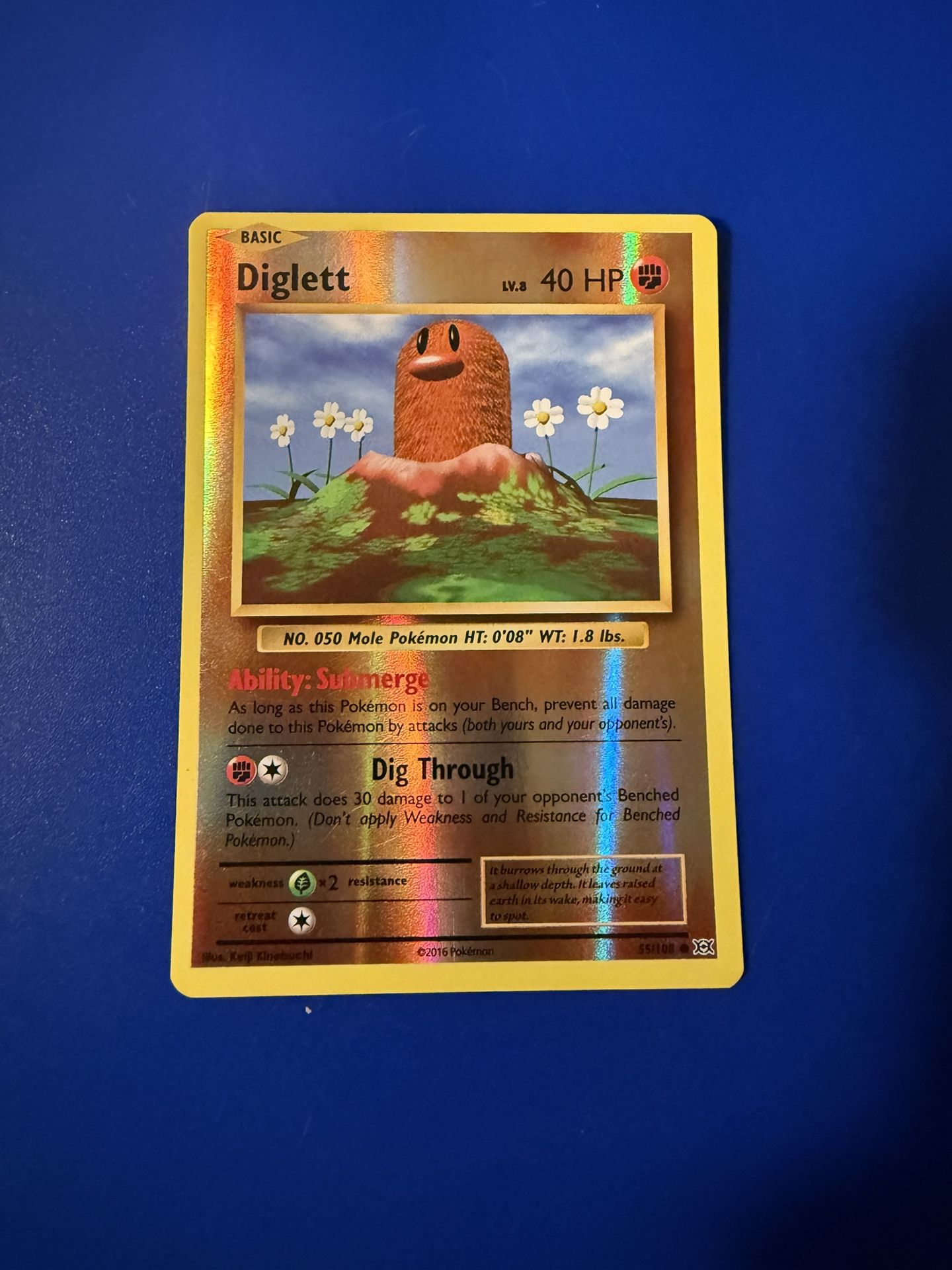 Diglett [Reverse Holo] #55 Pokemon Evolutions