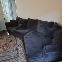 Dark Grey Sectional/couch