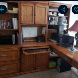 Real Wood Desk - 7 Piece