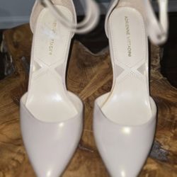Beige Strap Heel