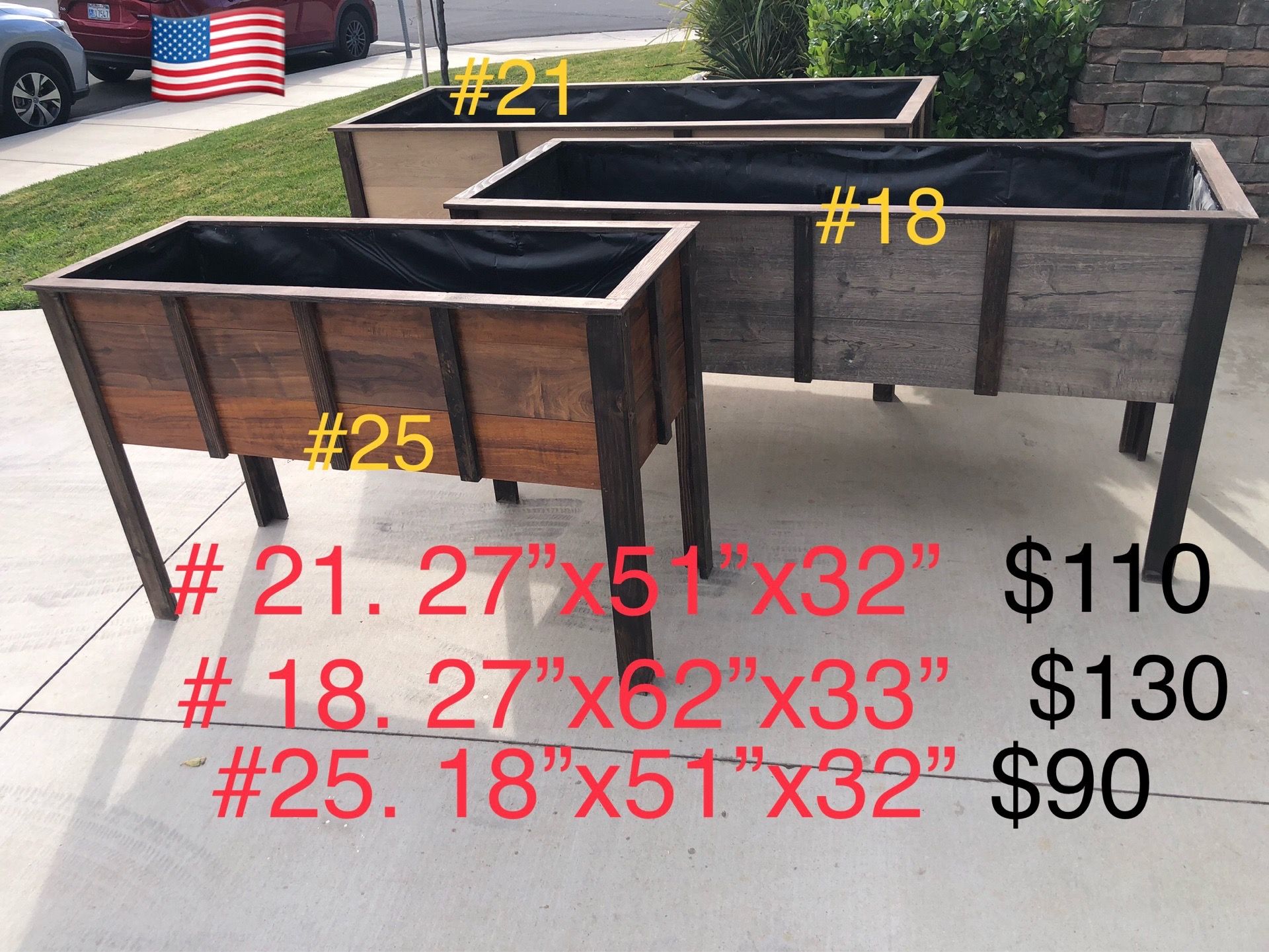Planter box bed garden raised pots