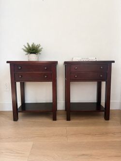 Pottery barn nightstands set of 2 , solid wood
