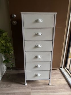 6-Drawer Narrow Fabric Dresser
