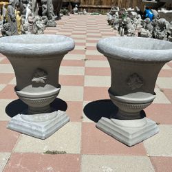 New Flower Pots Made Out Of Cement Perfect Gift 