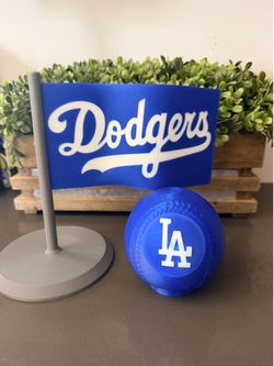 LA dodgers flag and ball bundle
