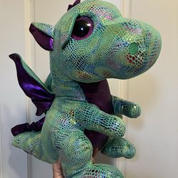 Large sparkle dragon stuffed animal toy new
