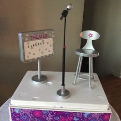 White Side/End Table with Hinged Top