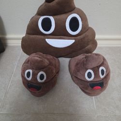 Poop 💩 House Shoes & Pillow