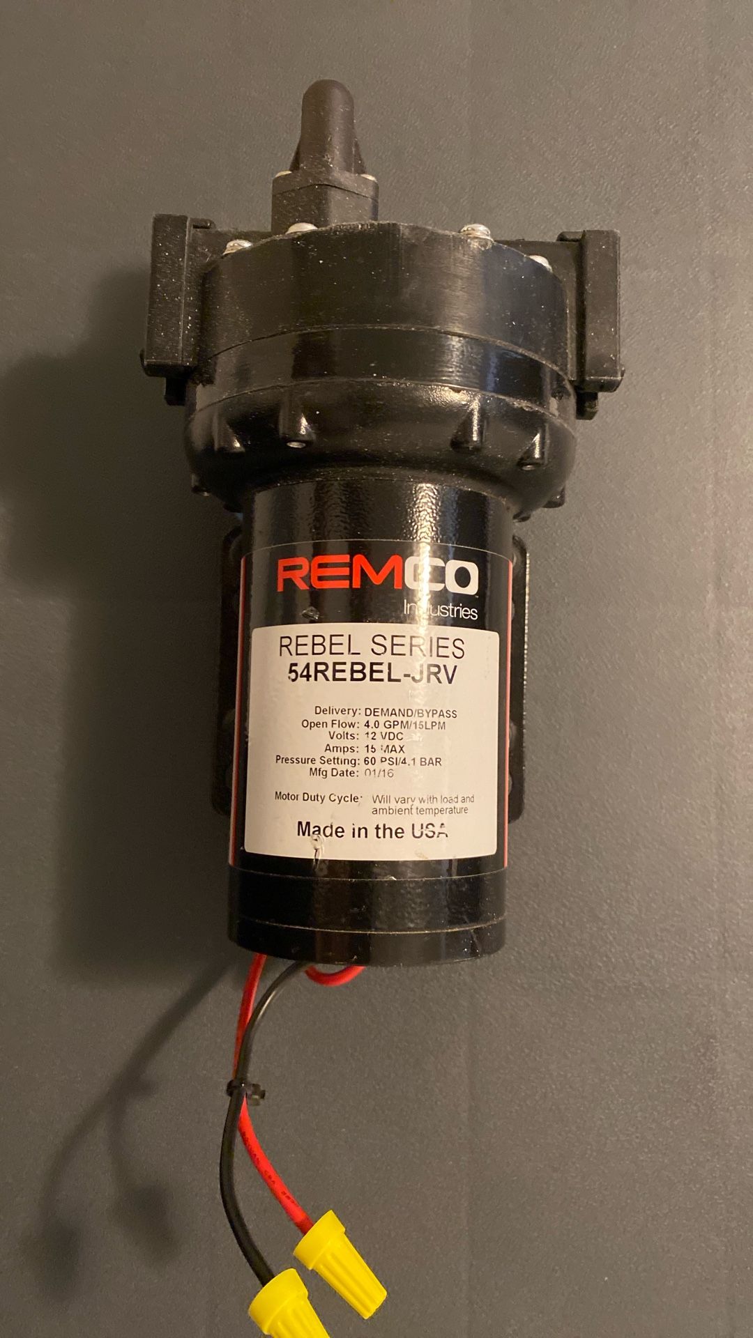 Remco 4gpm 12v DC Fresh Water Pump