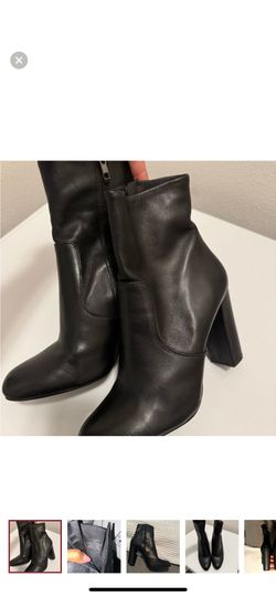 Black Leather Booties