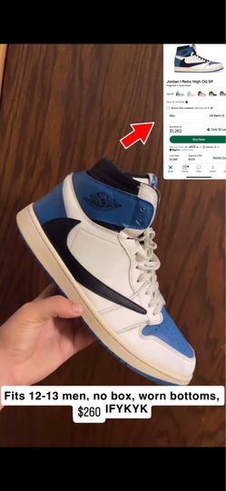 Jordan 1 Travis Scott high fragment 13 men