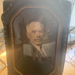 Antique Picture Frame With Domed Glass