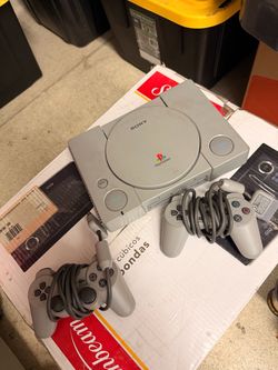 Sony PlayStation 1 Console with Two Controllers