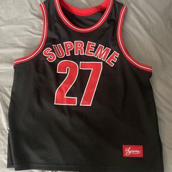 Supreme Black And Red Jersey 