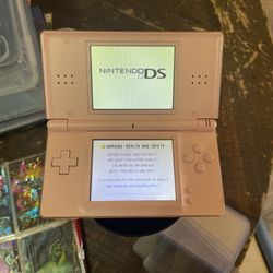 Pink Nintendo DS Lite No Parental Controls W/ stylus No Charger