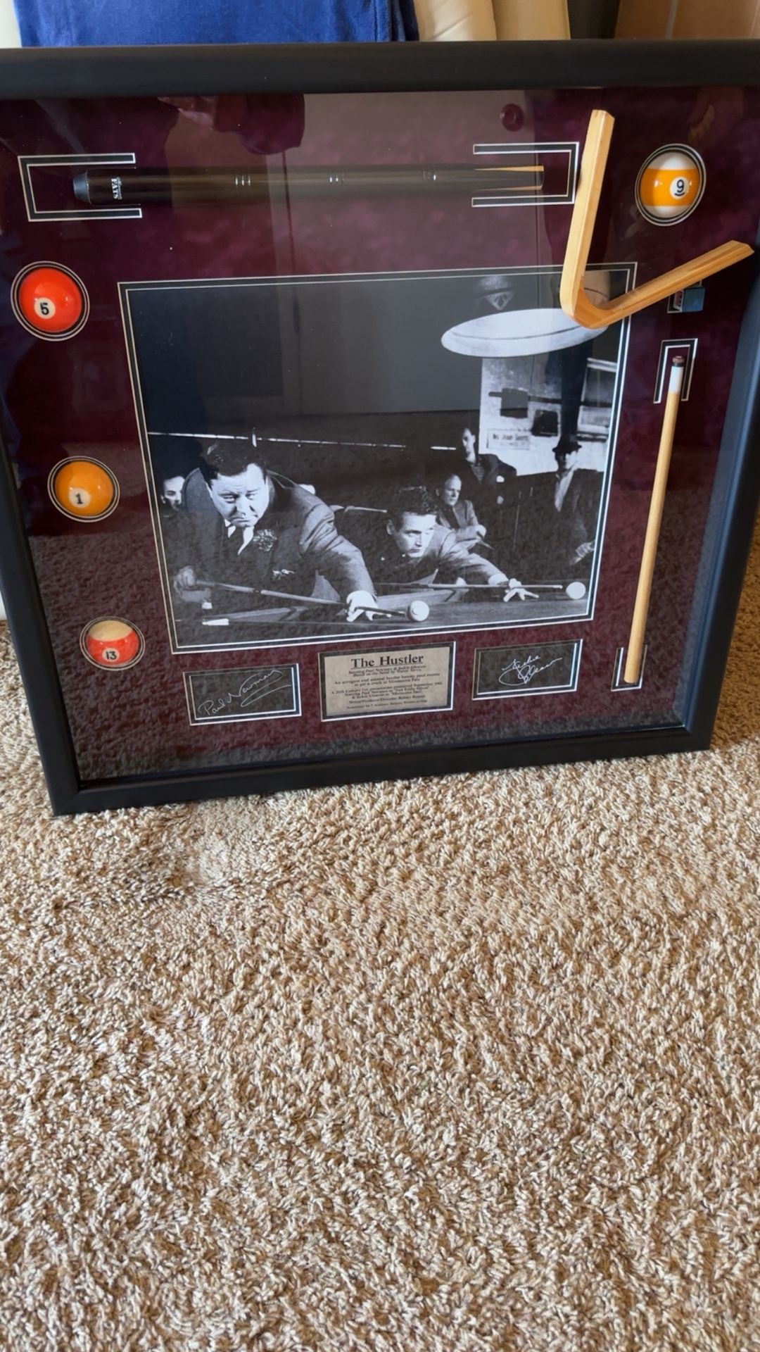 The Hustler- Jackie Gleason & Paul Newman Autographed. Pool/billiards