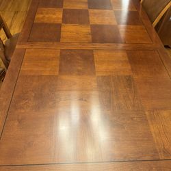 Wooden Dining Table with Chairs