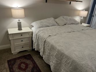 2 3-drawer nightstands w/plugs & USB