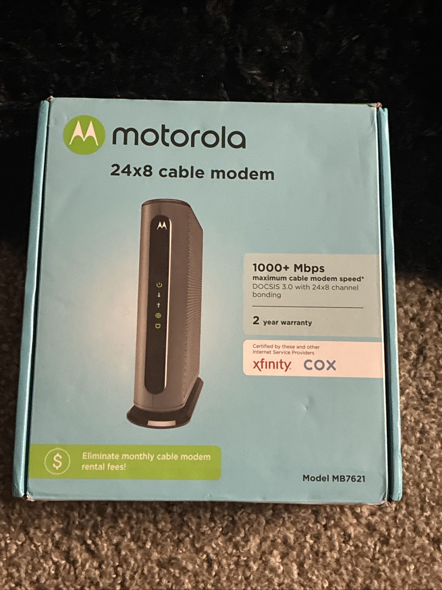 Motorola MB7621-10 1000 Mbps Cable Modem Open Unopened