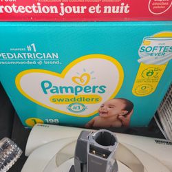 Pampers Diapers Size 1. 198 Count