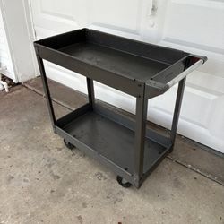 Hvy Duty Utility Cart-Clean-250lb Capac., 4”Swivel Wheels, 32”H, 32”W, 18”D