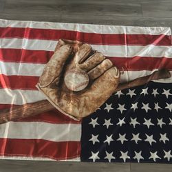 baseball american flag
