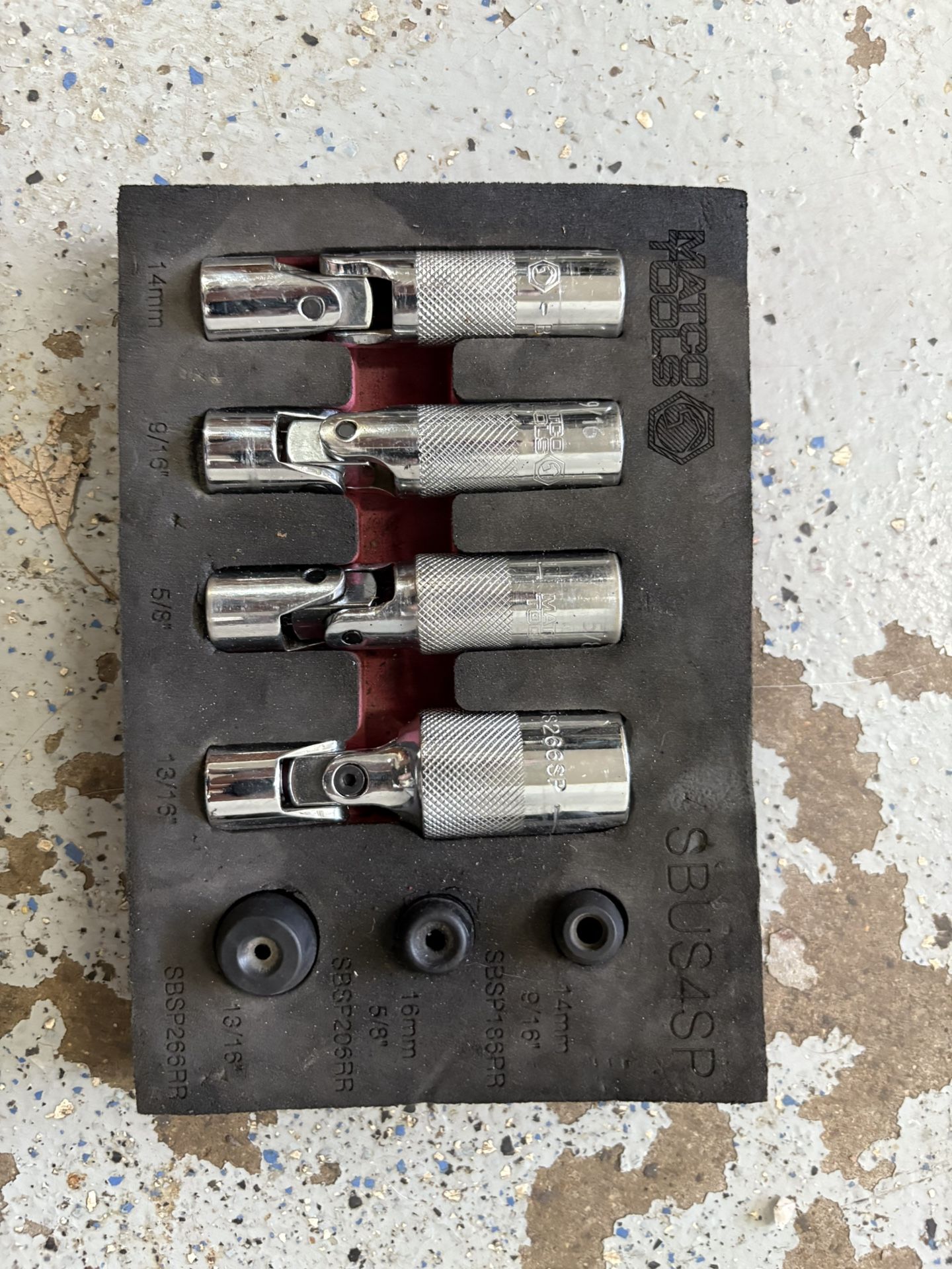 Matco Spark Plug Sockets Set With Foam Tray
