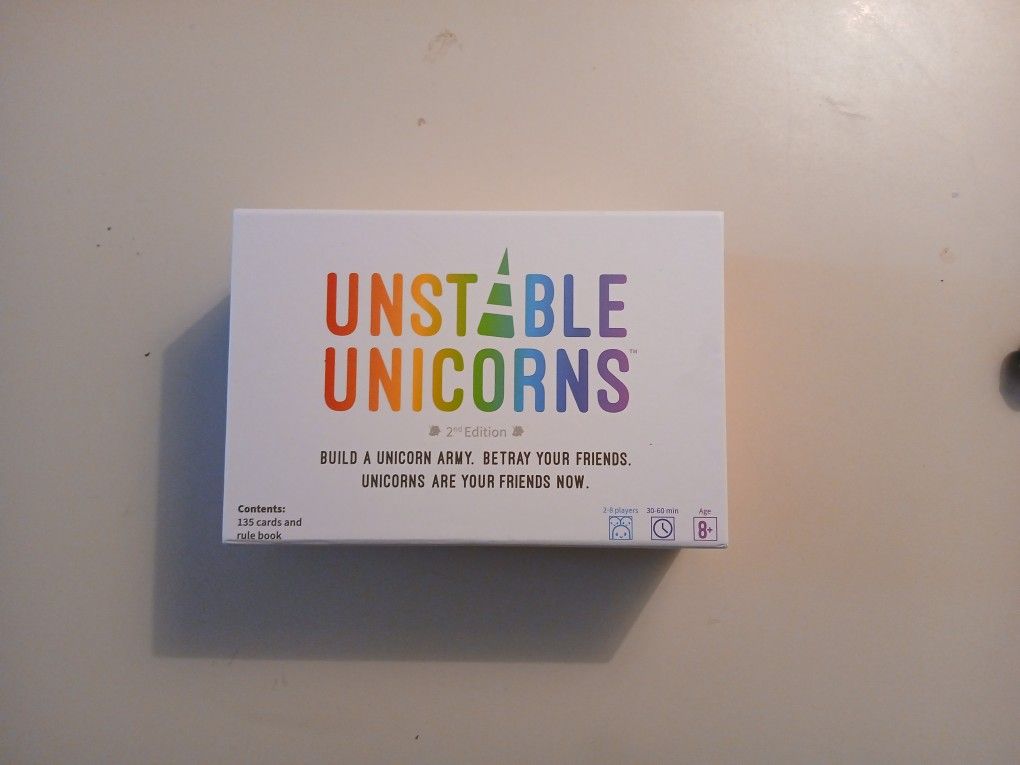 Unstable Unicorns 2nd Edition Card Game (Never Used)