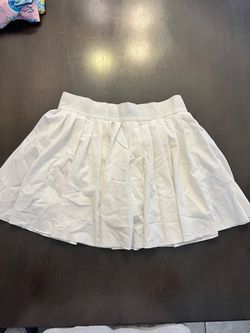 White Pleated Mini Skirt